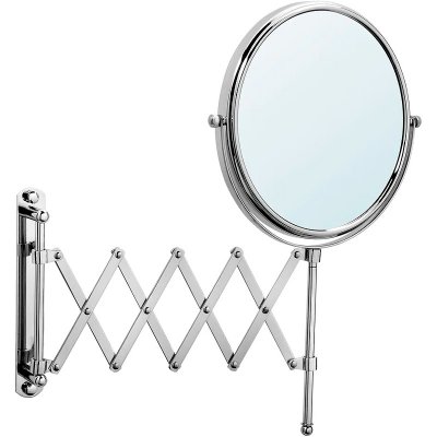 Косметическое зеркало Haiba, с увеличением, хром, HB6408