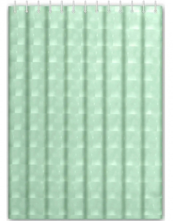 Штора для ванной Haiba 180 х 200 см, 3D-эффект, зеленая, HB75101-12