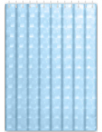 Штора для ванной Haiba 180 х 200 см, 3D-эффект, голубая, HB75101-4