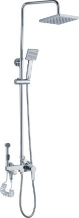 Душевая система Haiba HB2416 с верхним душем, ручной лейкой и гигиеническим душем, хром