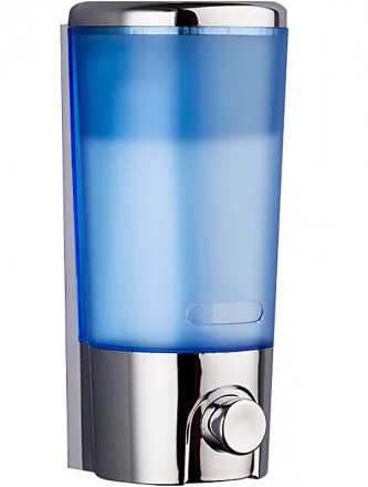 Дозатор для жидкого мыла Haiba, 400 мл, хром/синий, HB406